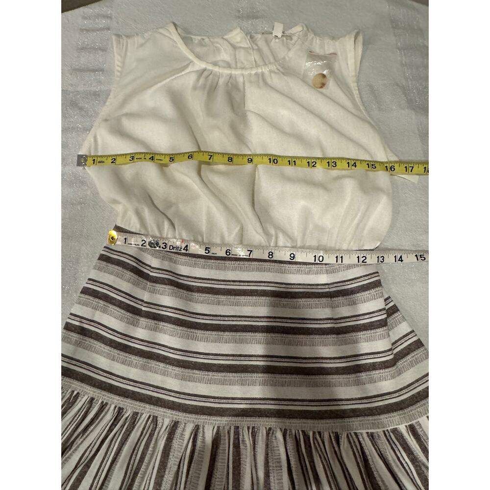 Blu Pepper Gray White Striped Tiered Maxi Dress Size Large NWOT Open Back - Picture 15 of 16